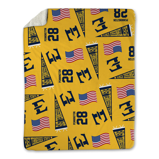 East Tennessee State - NCAA Softball : Catlin Pennington - USA Blanket-0