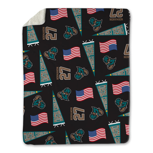 Coastal Carolina - NCAA Softball : Brielle Normandin - USA Blanket-0