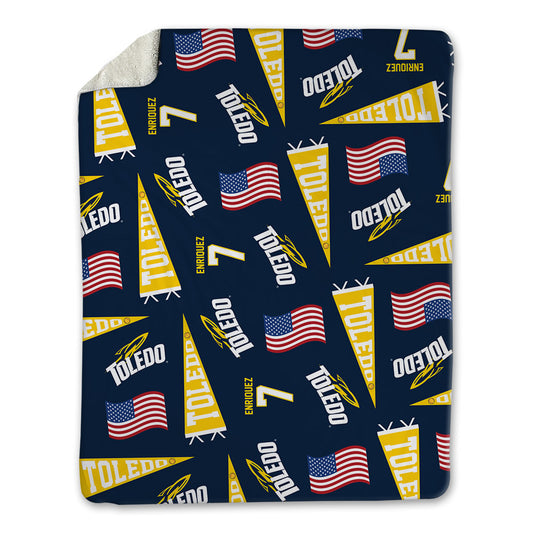 Toledo - NCAA Softball : Eliana Enriquez - USA Blanket-0