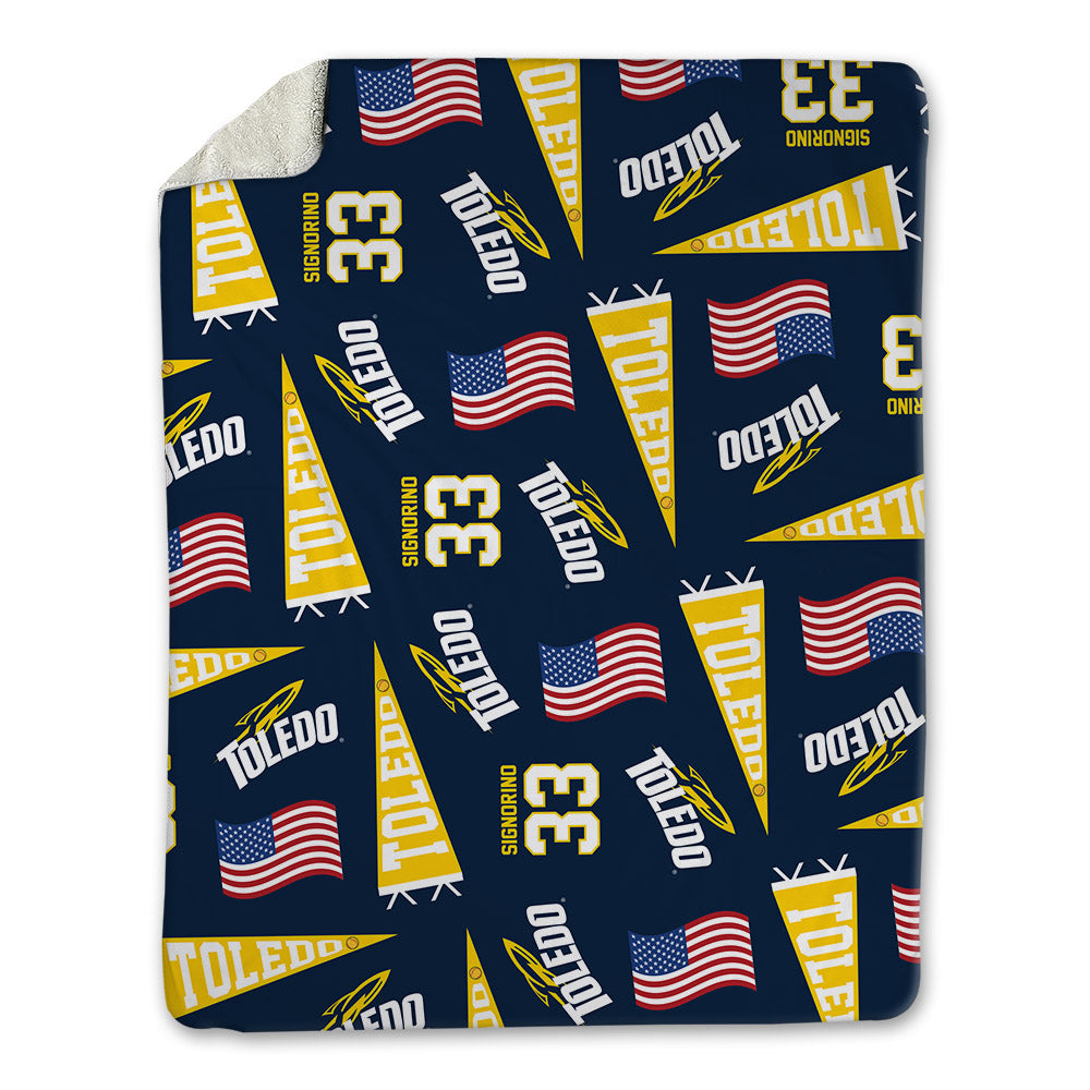 Toledo - NCAA Softball : Olivia Signorino - USA Blanket-0