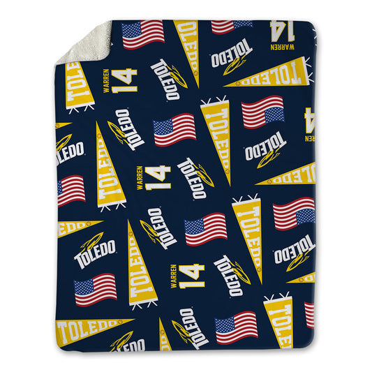 Toledo - NCAA Softball : Marissa Warren - USA Blanket-0