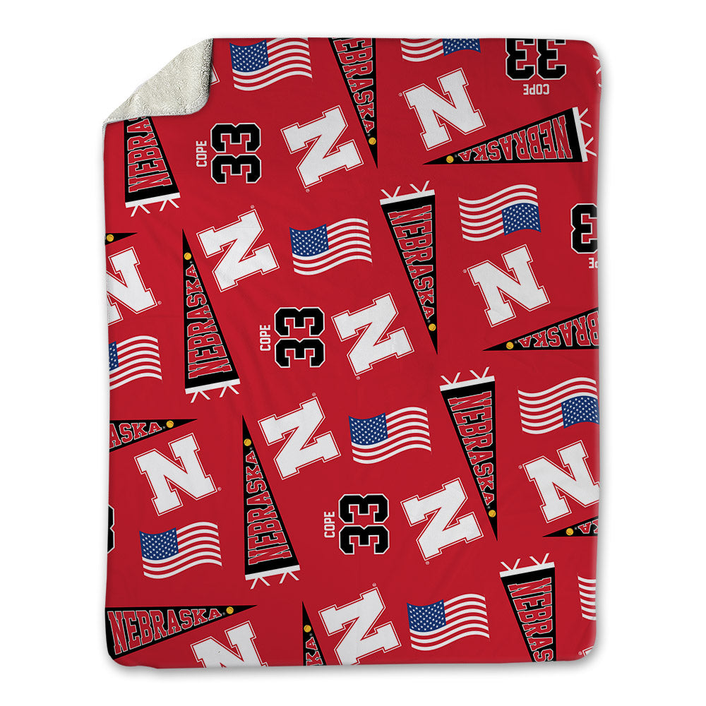 Nebraska - NCAA Softball : Emmerson Cope - USA Blanket-0