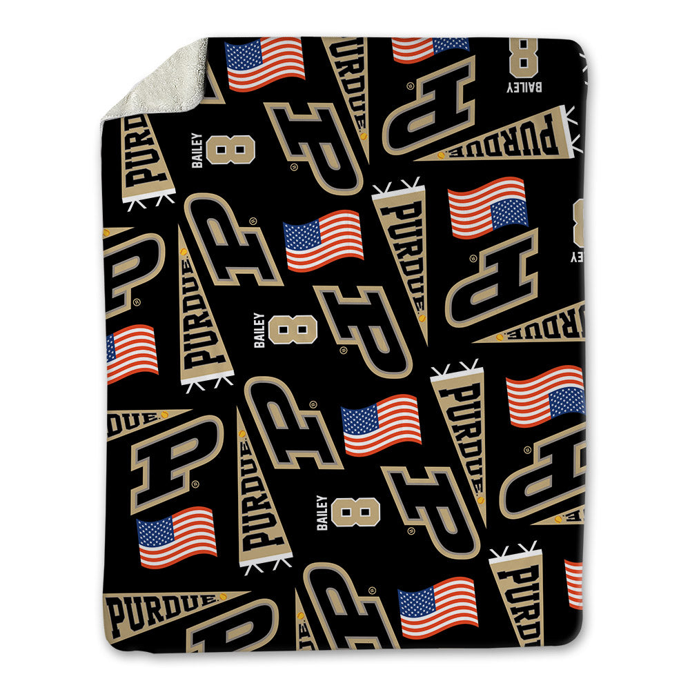 Purdue - NCAA Softball : Kyndall Bailey - USA Blanket-0