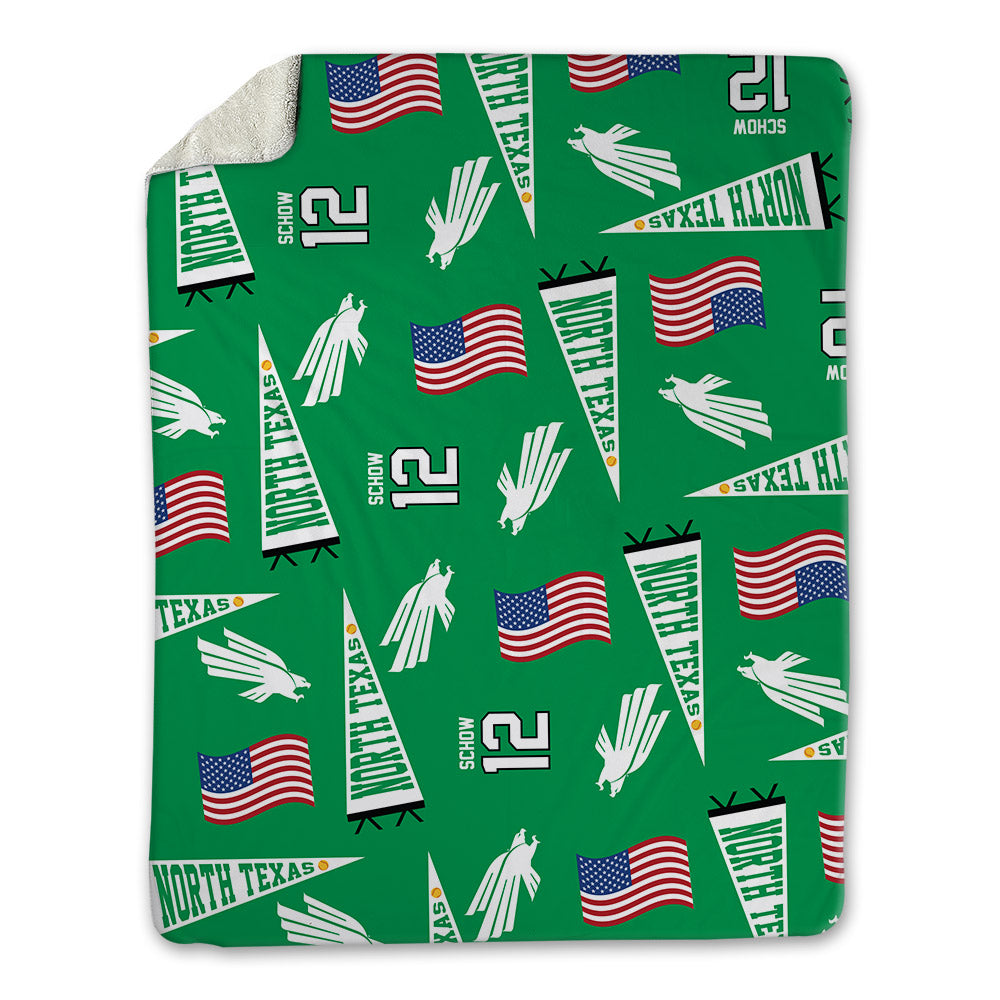 North Texas - NCAA Softball : Sofia Schow - USA Blanket-0