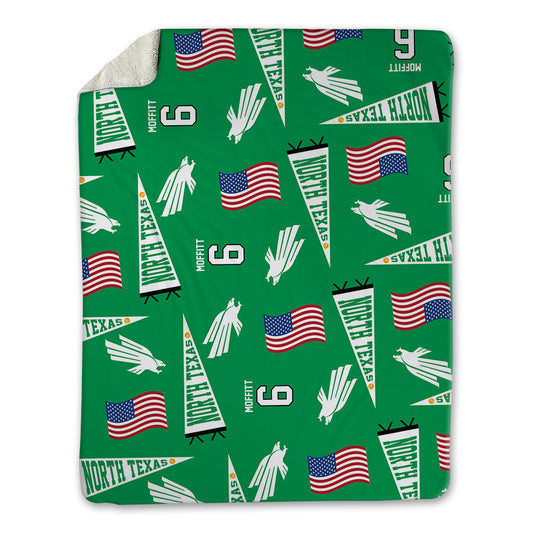 North Texas - NCAA Softball : Elizabeth Moffitt - USA Blanket-0