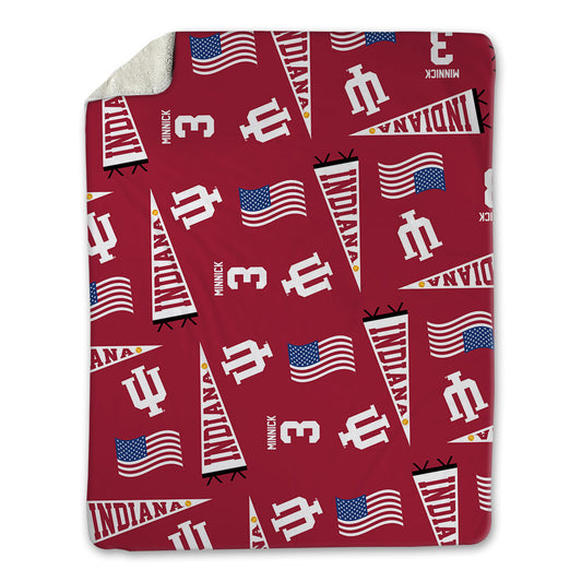 Indiana - NCAA Softball : Taylor Minnick - USA Blanket-0