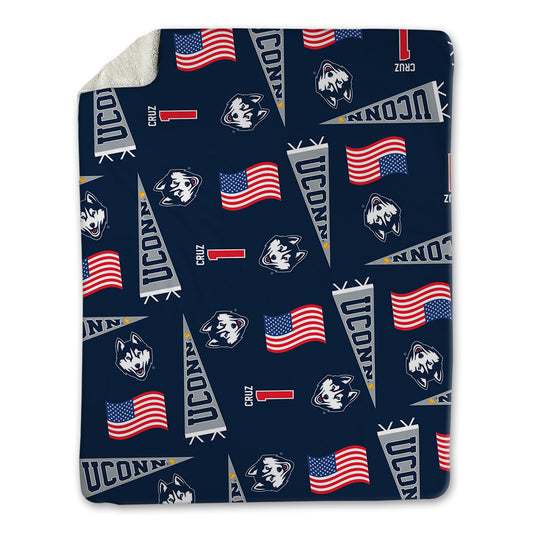 UConn - NCAA Softball : Bella Cruz - USA Blanket-0