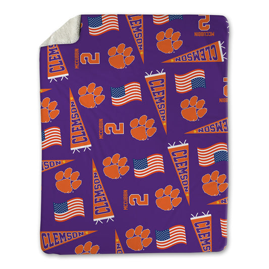 Clemson - NCAA Softball : Brooke McCubbin - USA Blanket-0