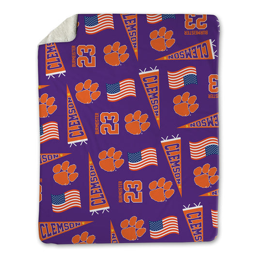 Clemson - NCAA Softball : Sophia Burmeister - USA Blanket-0