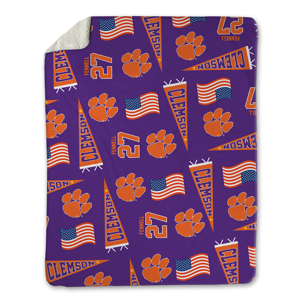 Clemson - NCAA Softball : Riley Fennell - USA Blanket-0