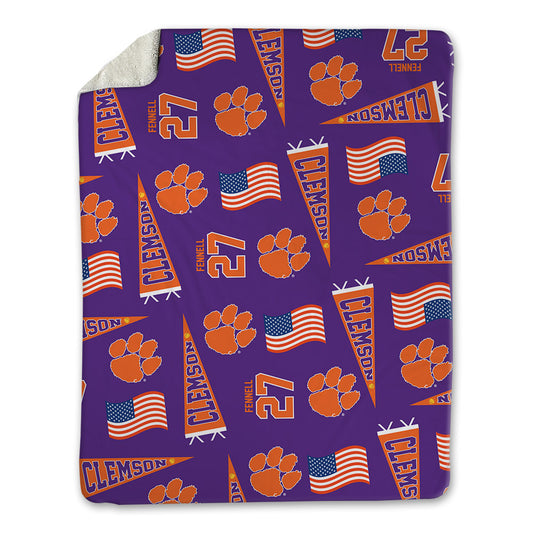 Clemson - NCAA Softball : Riley Fennell - USA Blanket-0