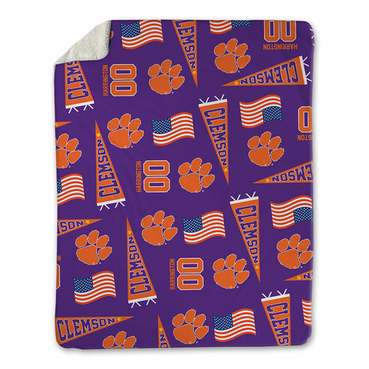 Clemson - NCAA Softball : Mcartney Harrington - USA Blanket-0