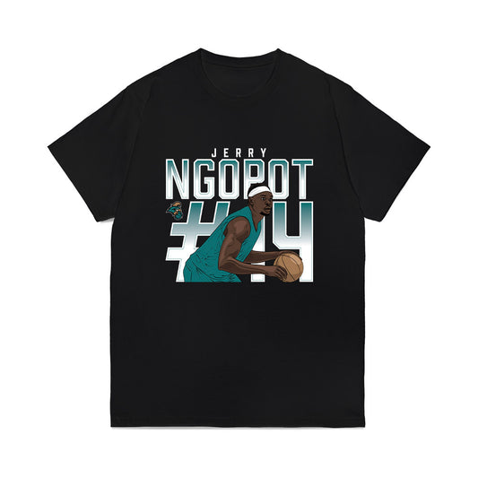 Coastal Carolina - NCAA Men's Basketball : Jerry Ngopot - Caricature Comfort Colors T-Shirt-0
