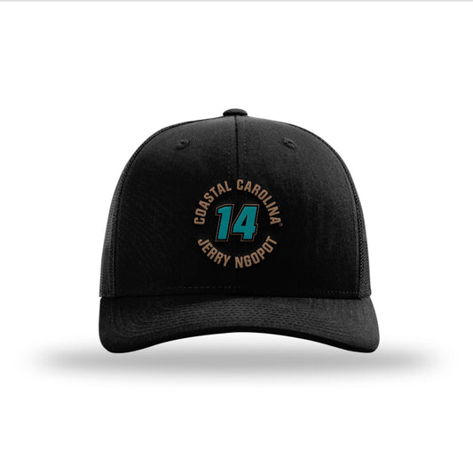 Coastal Carolina - NCAA Men's Basketball : Jerry Ngopot - Snapback Trucker Hat-0