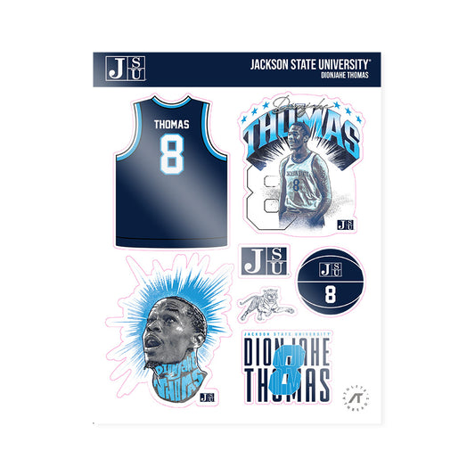 Jackson State - NCAA Men's Basketball : Dionjahe Thomas - Sticker Sheet-0
