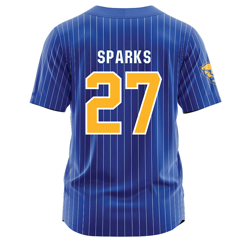 Pittsburgh - NCAA Softball : Gwen Sparks - Blue Jersey-1