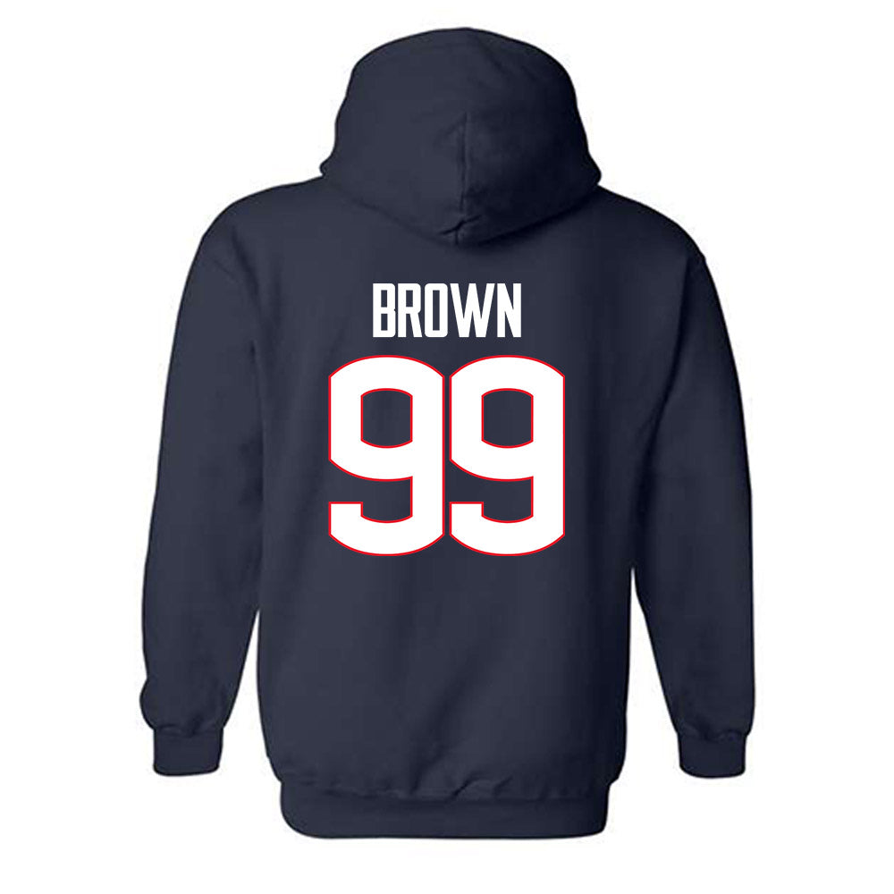 UConn - NCAA Football : Delano Brown - Hooded Sweatshirt-1
