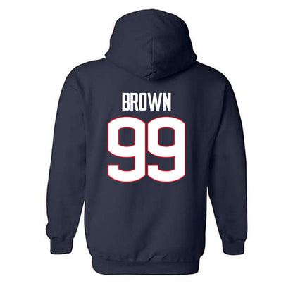UConn - NCAA Football : Delano Brown - Hooded Sweatshirt-1