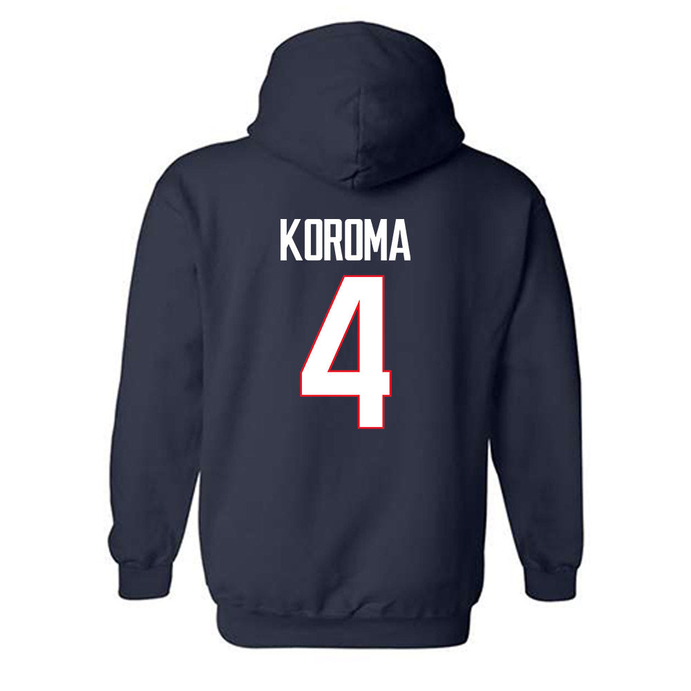 UConn - NCAA Men's Basketball : Dwayne Koroma - Hooded Sweatshirt-1