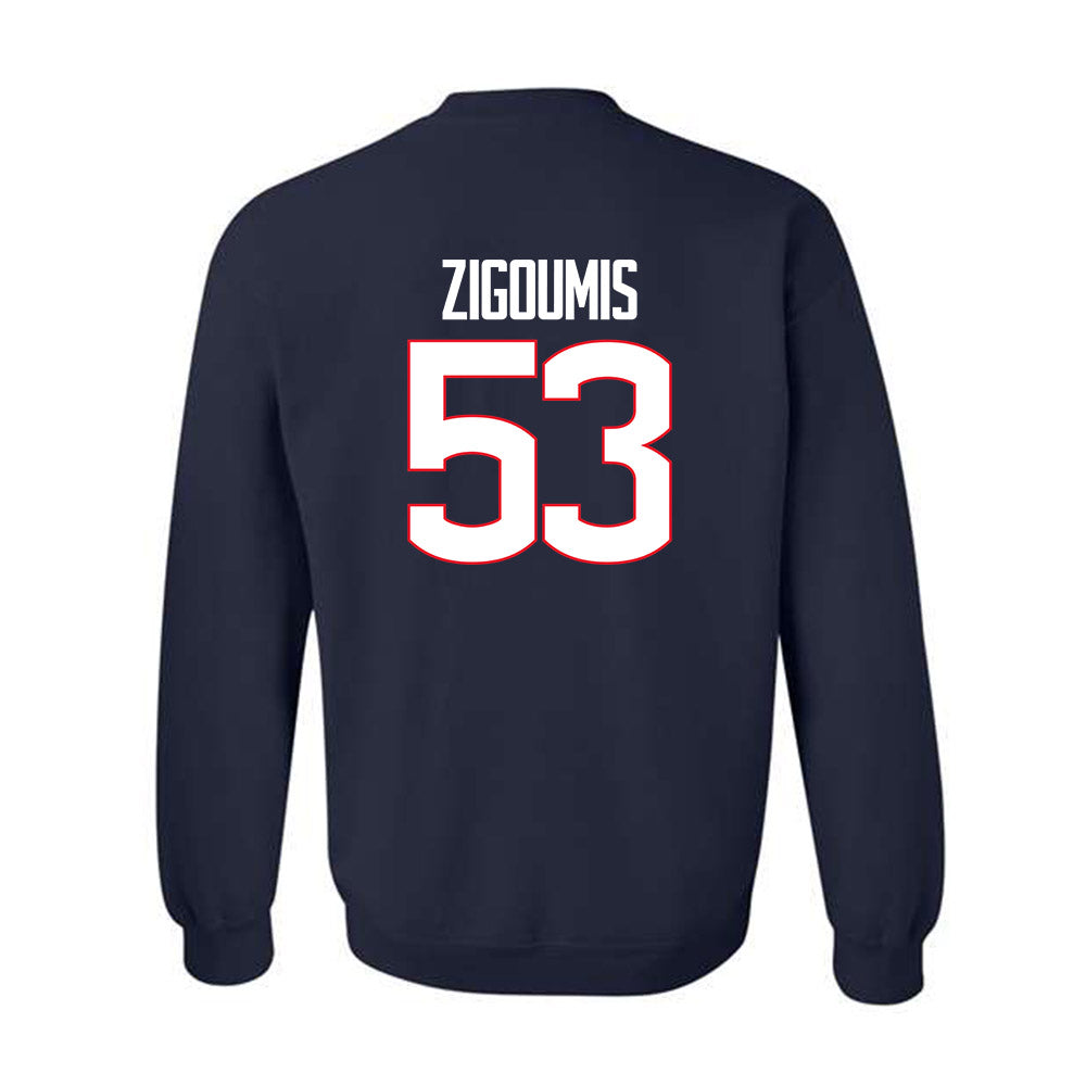 UConn - NCAA Football : Christos Zigoumis - Crewneck Sweatshirt-1
