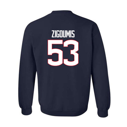UConn - NCAA Football : Christos Zigoumis - Crewneck Sweatshirt-1