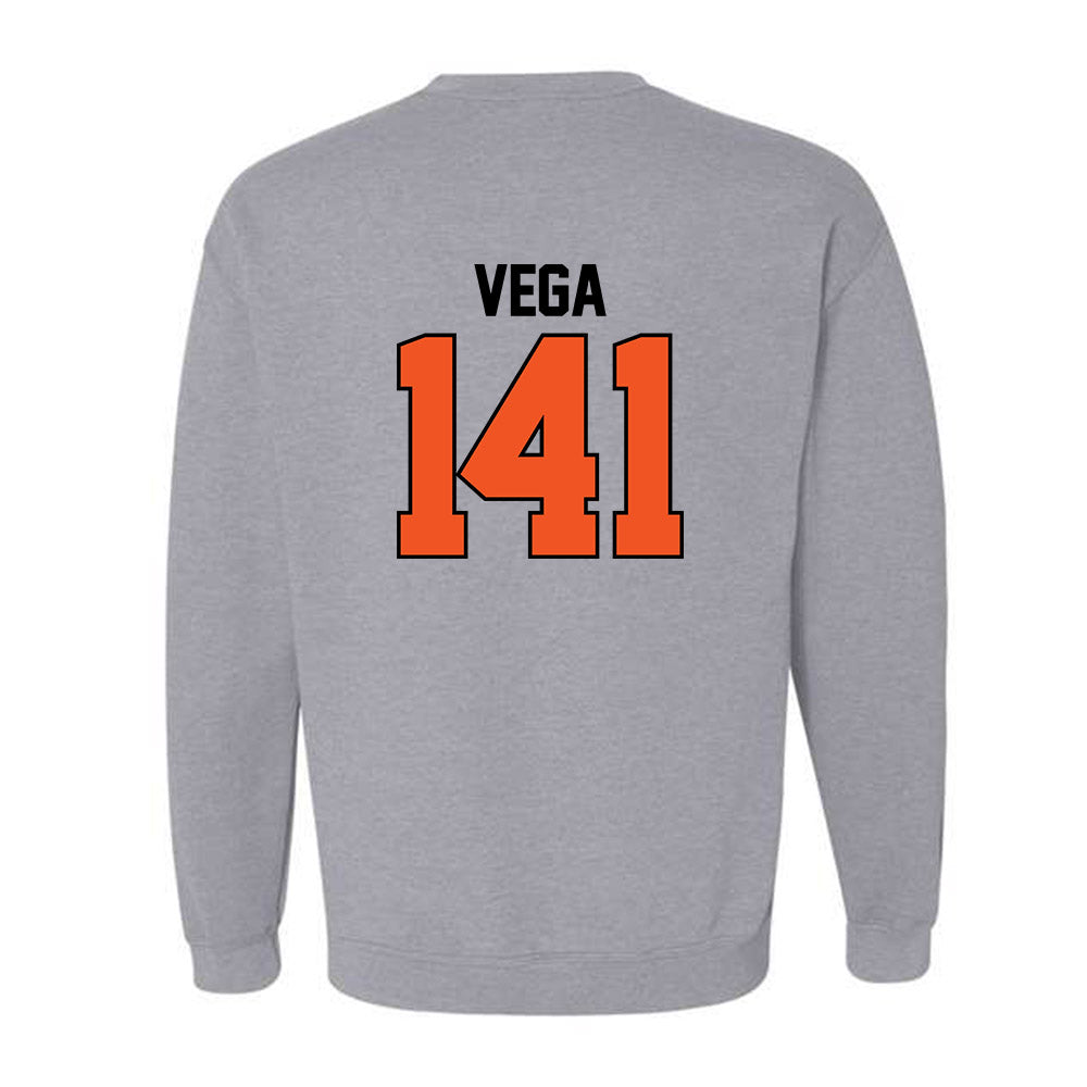 Oklahoma State - NCAA Wrestling : Sergio Vega - Sports Mom Crewneck Sweatshirt-1