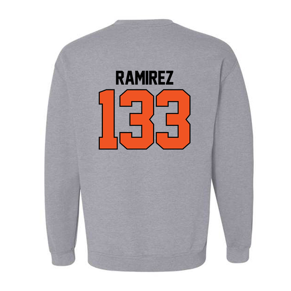 Oklahoma State - NCAA Wrestling : Ronnie Ramirez - Sports Mom Crewneck Sweatshirt-1
