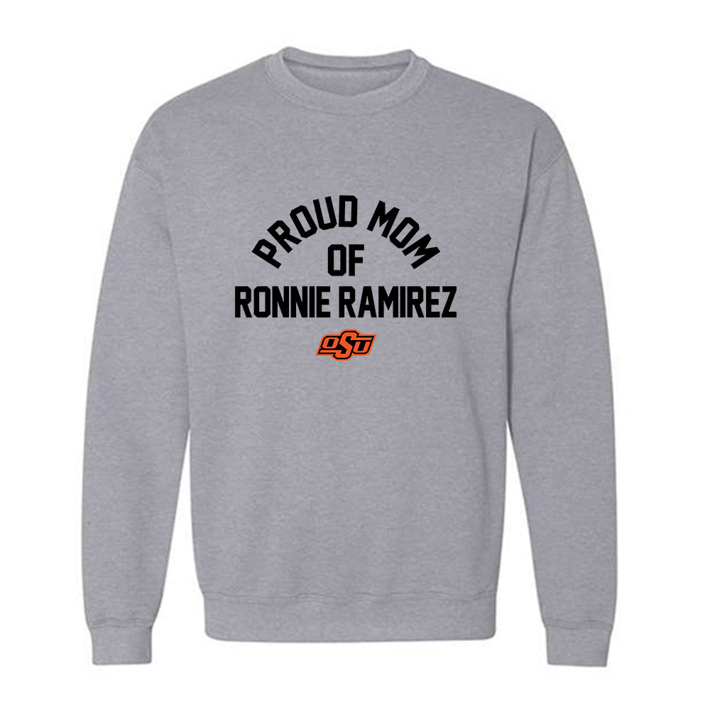 Oklahoma State - NCAA Wrestling : Ronnie Ramirez - Sports Mom Crewneck Sweatshirt-0