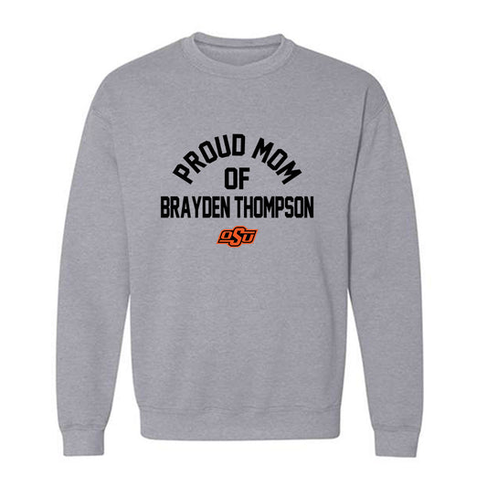 Oklahoma State - NCAA Wrestling : Brayden Thompson - Sports Mom Crewneck Sweatshirt-0