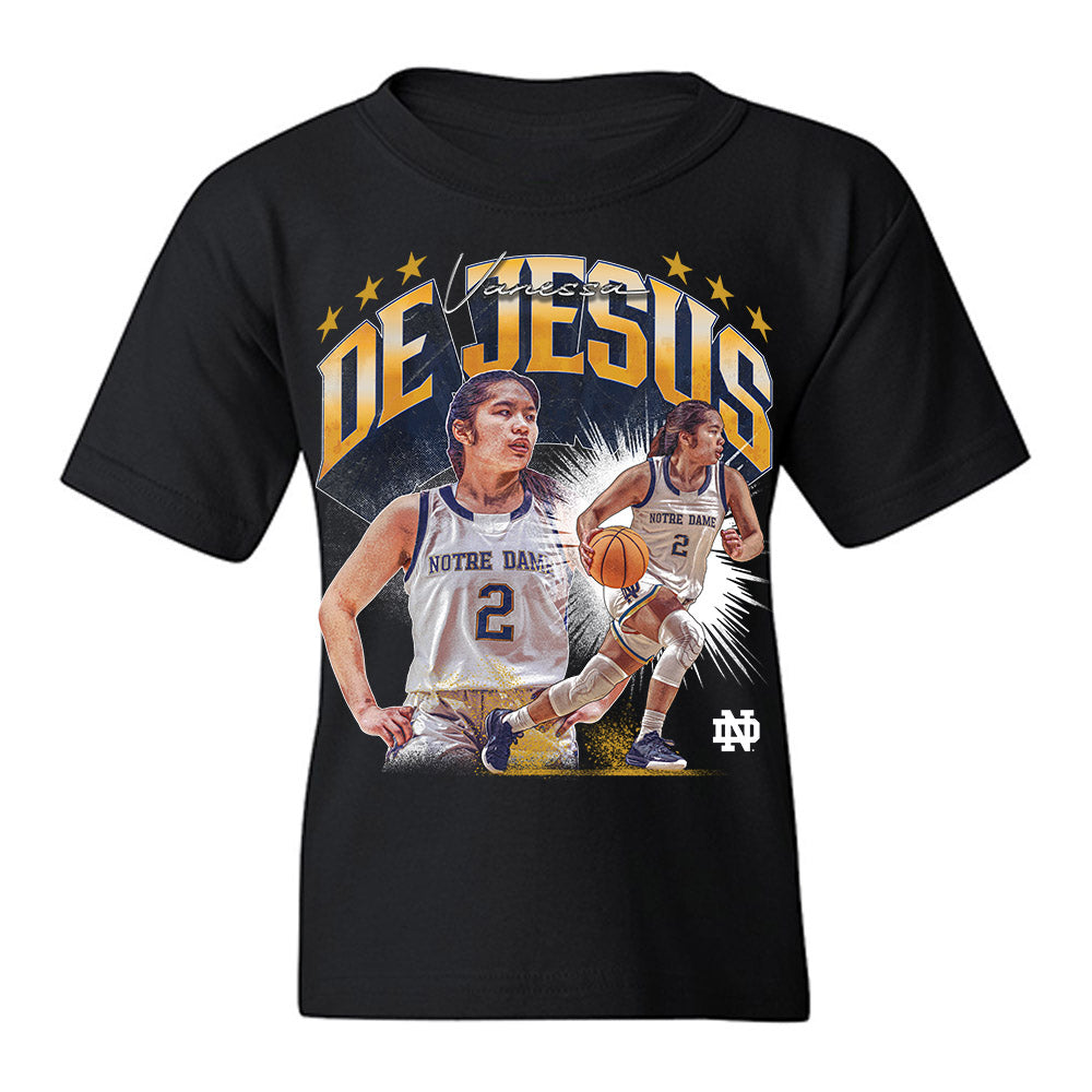 Notre Dame - NCAA Women's Basketball : Vanessa de Jesus - Collage Youth T-Shirt-0