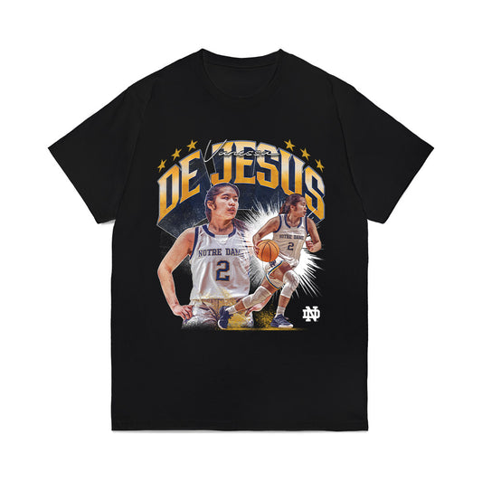 Notre Dame - NCAA Women's Basketball : Vanessa de Jesus - Collage Comfort Colors T-Shirt-0