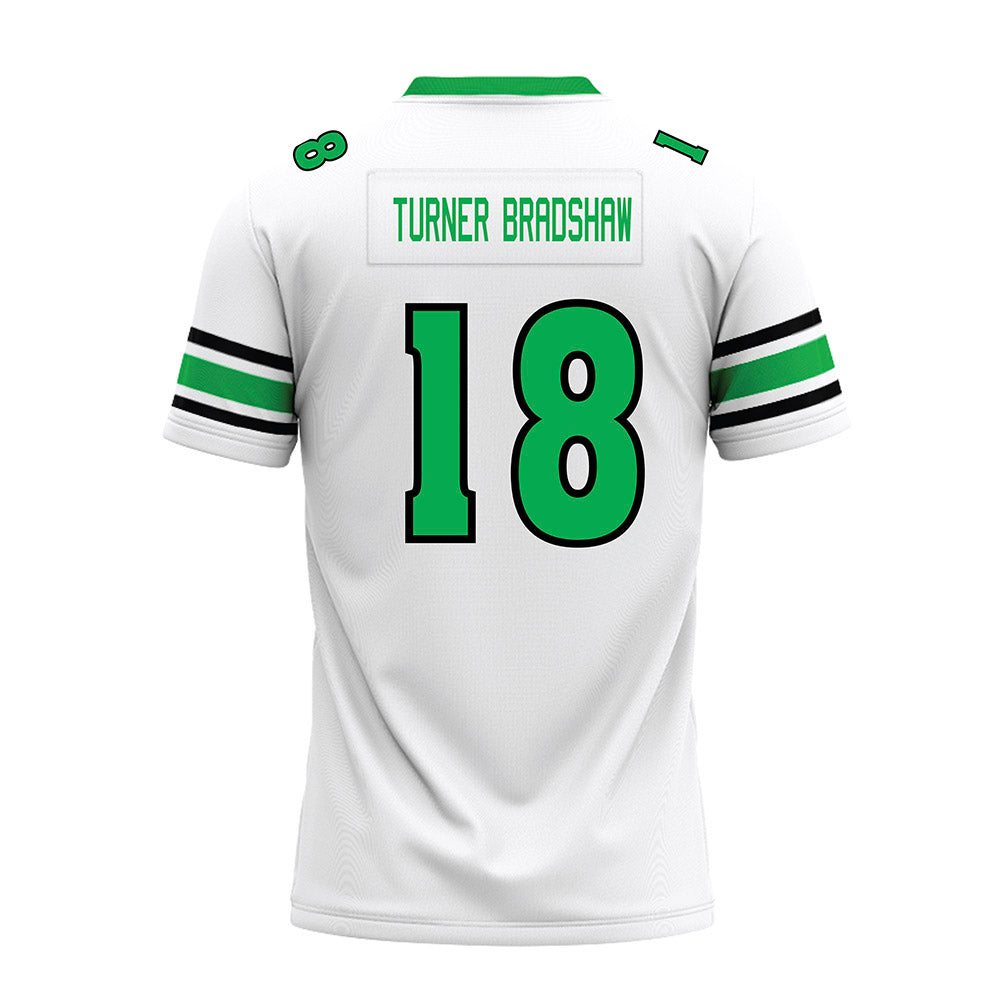 Marshall - NCAA Football : Zay Turner-Bradshaw - White Premium Football Jersey-1