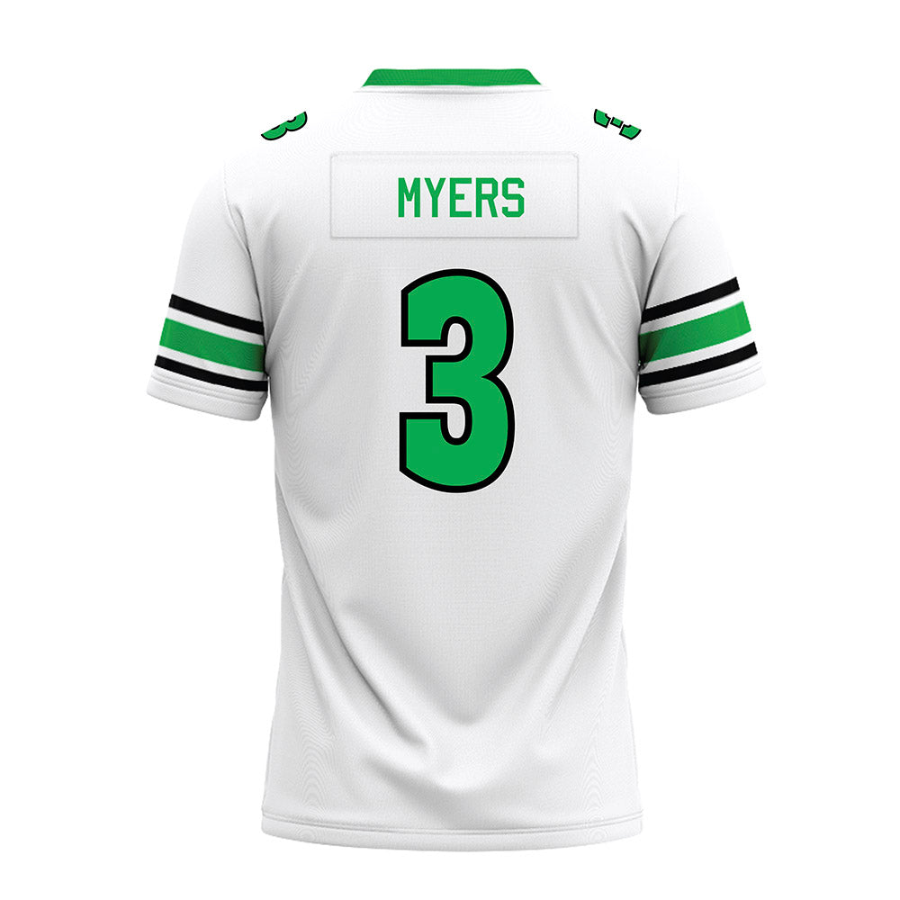 Marshall - NCAA Football : Marvae Myers - White Premium Football Jersey-1