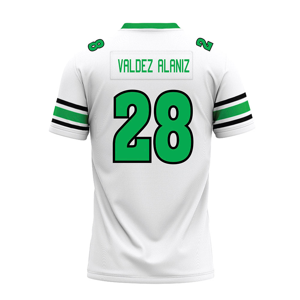 Marshall - NCAA Football : Joshua Valdez-alaniz - White Premium Football Jersey-1