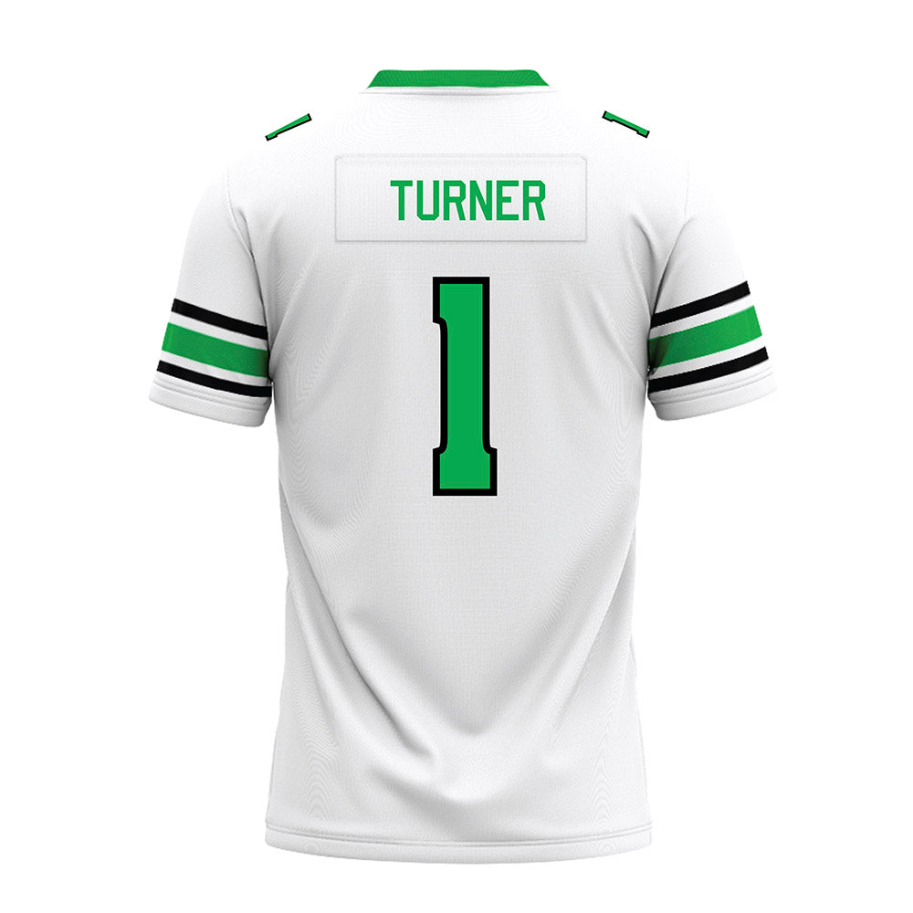 Marshall - NCAA Football : Zion Turner - White Premium Football Jersey-1
