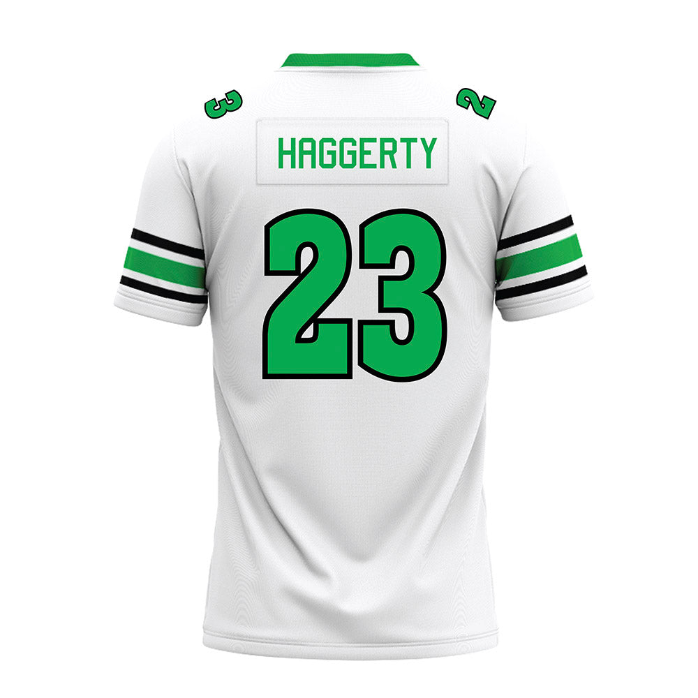 Marshall - NCAA Football : Jason Haggerty - White Premium Football Jersey-1