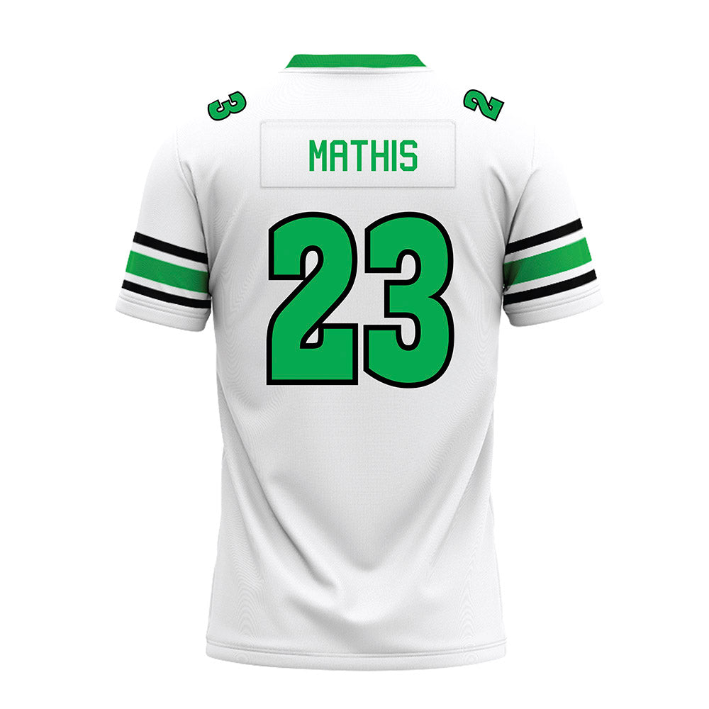 Marshall - NCAA Football : Tony Mathis - White Premium Football Jersey-1