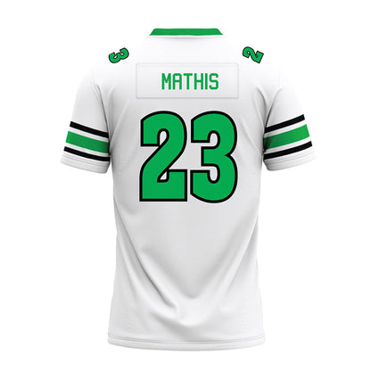 Marshall - NCAA Football : Tony Mathis - White Premium Football Jersey-1