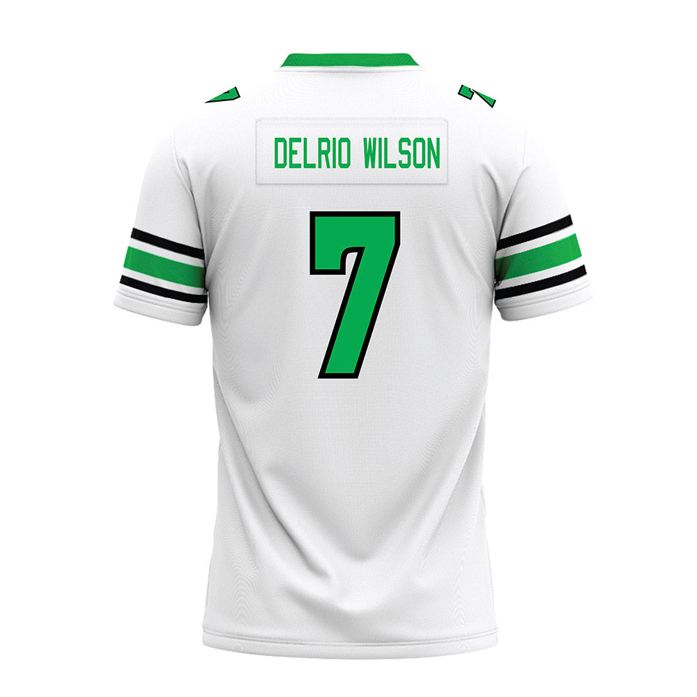 Marshall - NCAA Football : Carlos Delrio-Wilson - White Premium Football Jersey-1