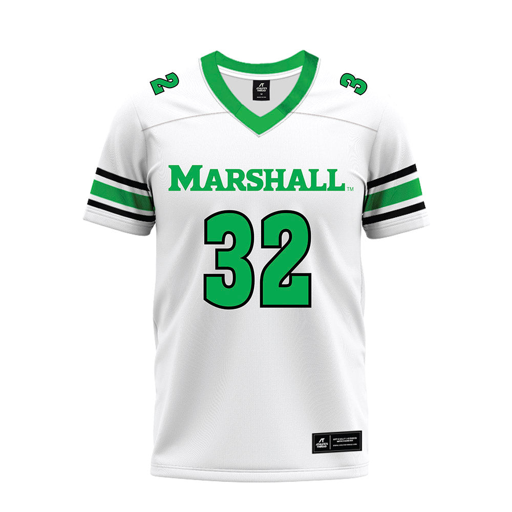 Marshall - NCAA Football : Peter Schuh - White Premium Football Jersey-0