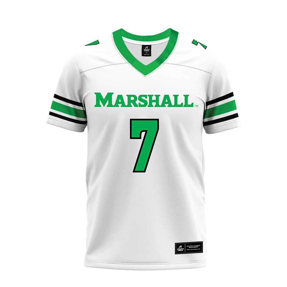 Marshall - NCAA Football : Jayland Parker - White Premium Football Jersey-0