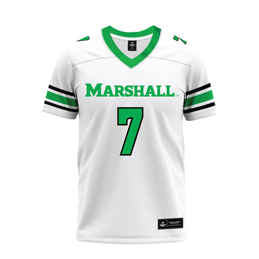 Marshall - NCAA Football : Jayland Parker - White Premium Football Jersey-0