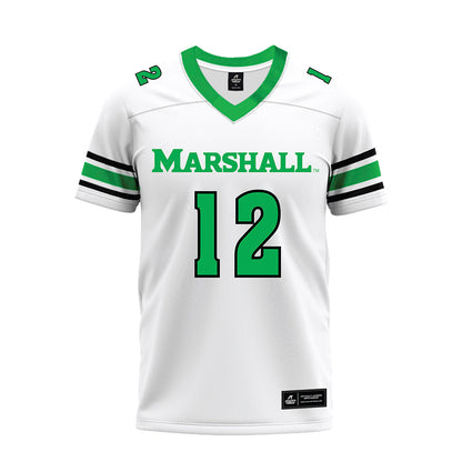 Marshall - NCAA Football : Louikenzy Jules - White Premium Football Jersey-0