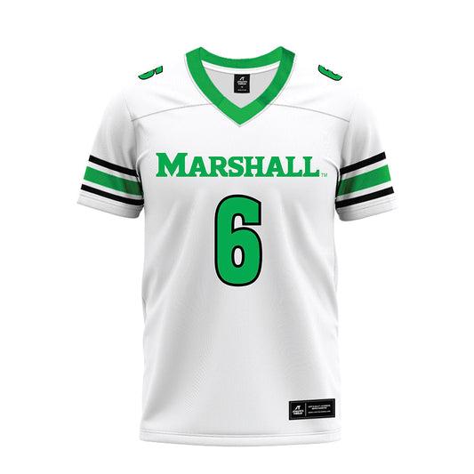 Marshall - NCAA Football : Jacqai Long - White Premium Football Jersey-0