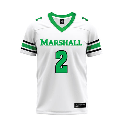 Marshall - NCAA Football : Doc Chapman - White Premium Football Jersey-0