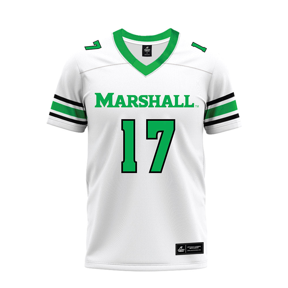 Marshall - NCAA Football : Daytione Smith - White Premium Football Jersey-0
