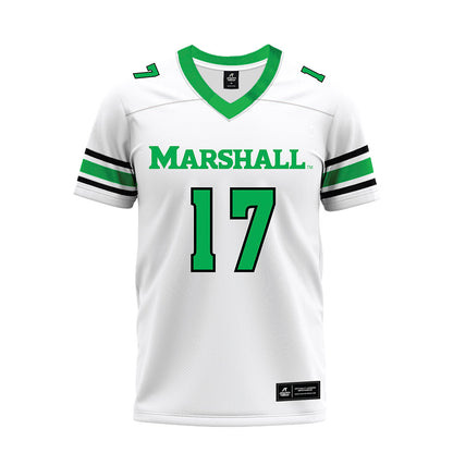 Marshall - NCAA Football : Daytione Smith - White Premium Football Jersey-0