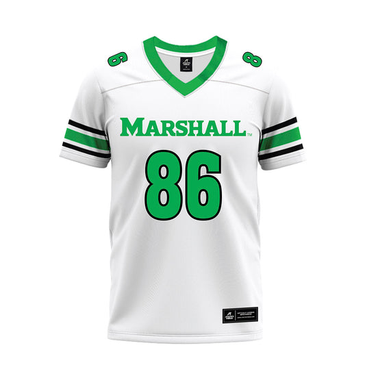 Marshall - NCAA Football : Brandon Hettwer - White Premium Football Jersey-0