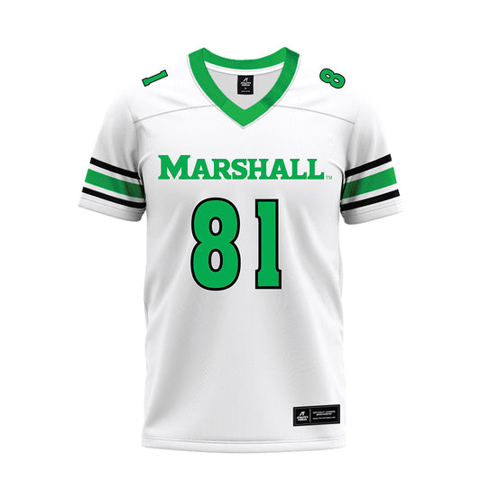 Marshall - NCAA Football : Toby Payne - White Premium Football Jersey-0
