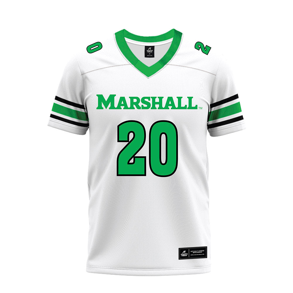 Marshall - NCAA Football : TaShawn Jeter - White Premium Football Jersey-0